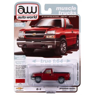 Auto World 2003 Chevrolet Silverado Pickup Truck Victory Red 