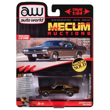 Auto World Mecum 1971 Dodge Challenger R/T Dark Gold 