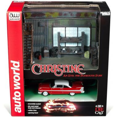 Auto World 1:64 '58 Fury Christine Darnells Garage Diorama 