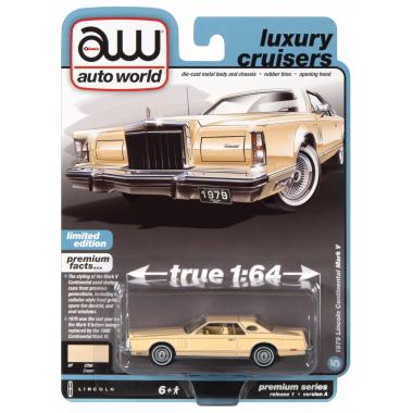 Auto World 1979 Lincoln Continental Mark V Cream 