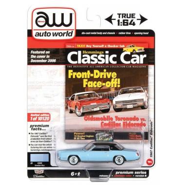 Auto World 1967 Cadillac Eldorado 1:64 Diecast Car Hemmings Classic 