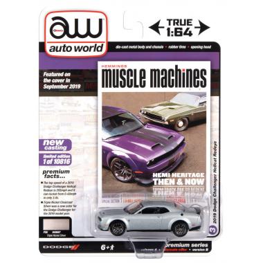 Auto World 2019 Dodge Challenger Hellcat Redeye Triple Nickel Silver Metallic