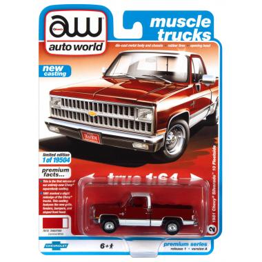 Autoworld 1981 Chevrolet Silverado 10 Fleetside Pickup Red