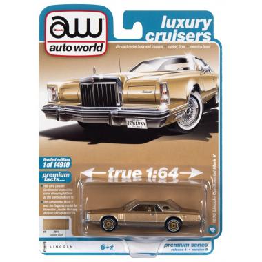Auto World Premium 1978 Lincoln Continental Mark V Gold 