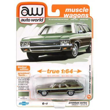 Auto World 1970 Chevy Kingswood Estate Green