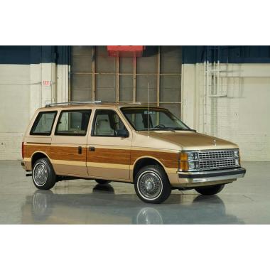 Auto World 1984 Dodge Caravan Van Beige Crystal Metallic 