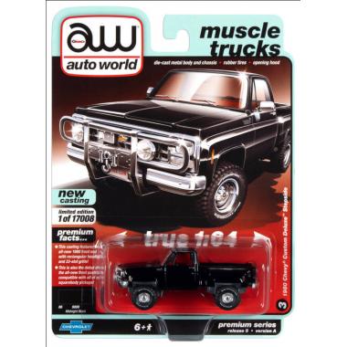 Autoworld 1980 Chevrolet Custom Deluxe 10 Stepside Black