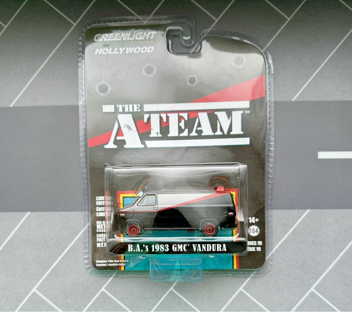 Modellino Greenlight 1/64 – Furgone GMC Vandura 1983 Della Serie A-Team – Versione Resiste Alle Intemperie – 44865-F