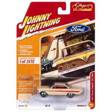 Johnny Lightning Classic Gold 1961 Chevrolet Impala Cream