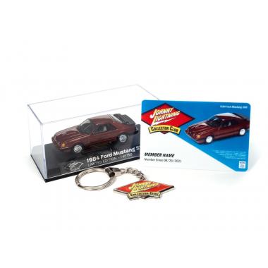 Johnny Lightning Club Membership Box with 1984 Ford Mustang SVO