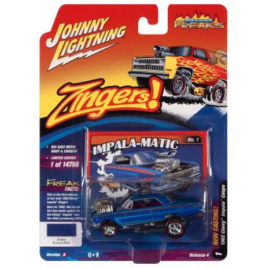 Johnny Lightning 1:64 1962 Chevrolet Impala Coupe Zinger Deep Blue