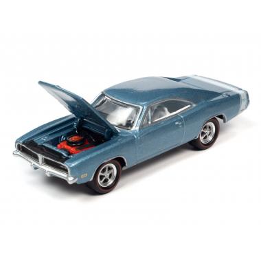 Johnny Lightning 1:64 1969 Dodge Charger R/T Blue Poly 