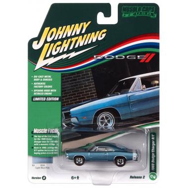 Johnny Lightning 1:64 1969 Dodge Charger R/T Blue Poly 