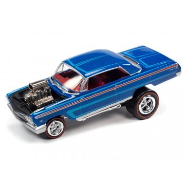 Johnny Lightning 1:64 1962 Chevrolet Impala Coupe Zinger Deep Blue