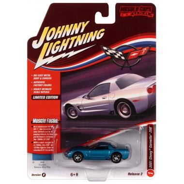 Johnny Lightning 1:64 2001 Chevrolet Corvette Z06 Nassau Blue