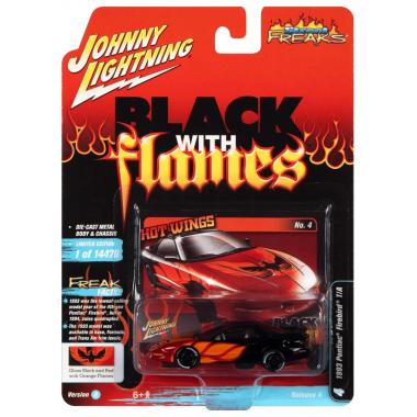 Johnny Lightning 1993 Pontiac Firebird T/A Black with Flames