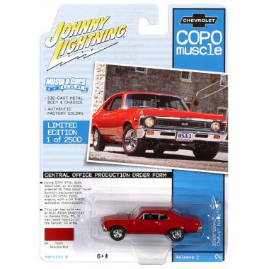 Johnny Lightning 1968 Chevrolet Nova SS COPO Matador Red 