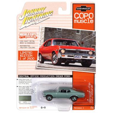Johnny Lightning 1968 Chevrolet Nova SS COPO Grecian Green Metallic