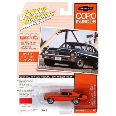 Johnny Lightning 1970 Chevrolet Yenko Deuce Nova COPO Hugger Orange