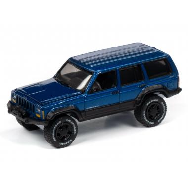 Johnny Lightning Classic Gold Jeep Cherokee XJ Blue