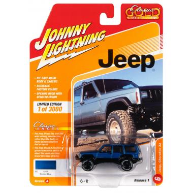 Johnny Lightning Classic Gold Jeep Cherokee XJ Blue