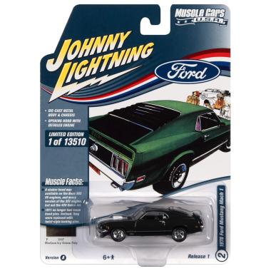 Johnny Lightning 1970 Ford Mustang Mach 1 Ivy Green Metallic 