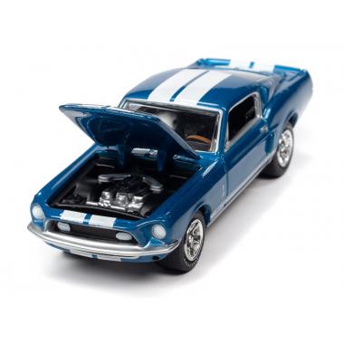 Johnny Lightning 1968 Ford Mustang Shelby GT-350 Acapulco Blue Metallic 