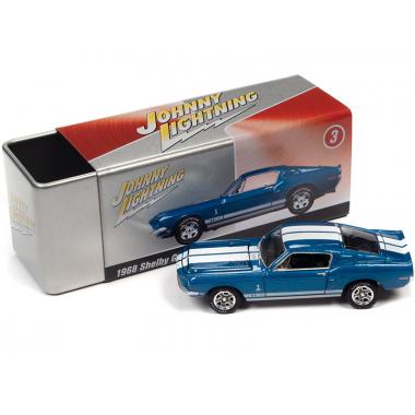 Johnny Lightning 1968 Ford Mustang Shelby GT-350 Acapulco Blue Metallic 
