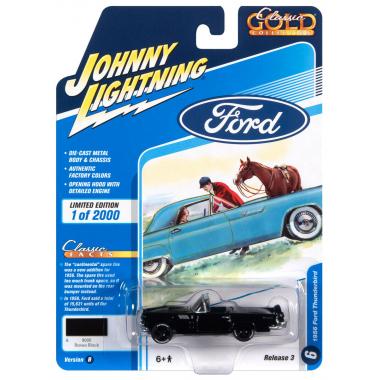 Johnny Lightning 1956 Ford Thunderbird Convertible Raven Black