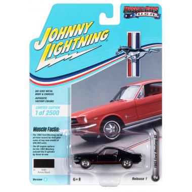 Johnny Lightning 1965 Ford Mustang Fastback GT Raven Black 
