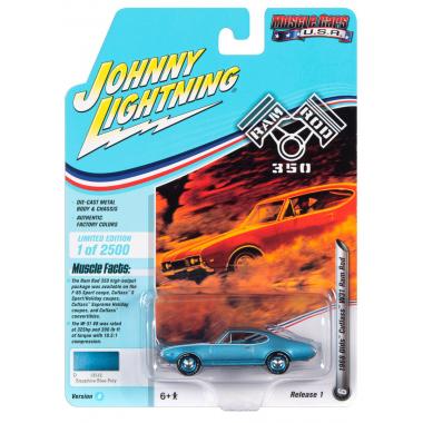 Johnny Lightning 1968 Oldsmobile Cutlass W31 Ram Rod Saphire Blue Metallic