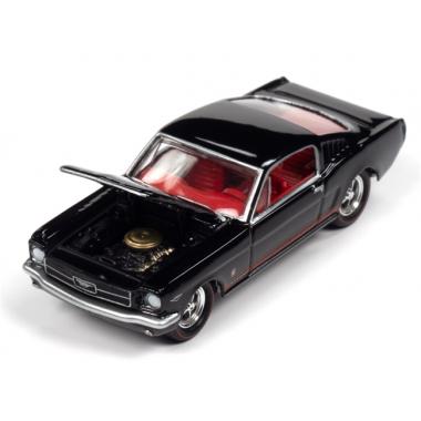 Johnny Lightning 1965 Ford Mustang Fastback GT Raven Black 