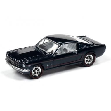 Johnny Lightning 1965 Ford Mustang Fastback GT Caspian Blue Metallic