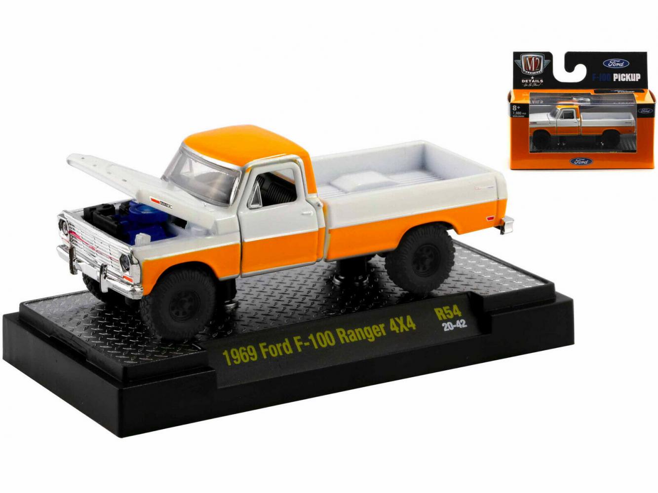 M2 Machines 1969 Ford F-100 Ranger 4x4 Pickup Truck