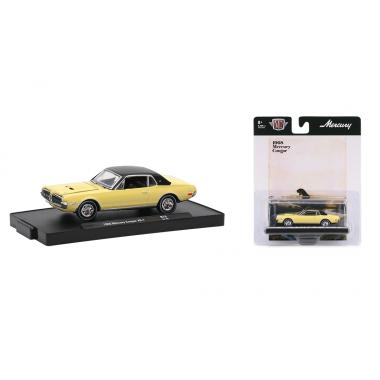 M2 Machines 1:64 1968 Mercury Cougar XR-7 Saxony Yellow with Black Vinyl Top