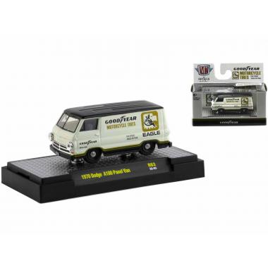 M2 Machines 1970 Dodge A100 Panel Van "Goodyear Motorcycle Tires"