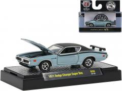 M2 Machines 1:64 1971 Dodge Charger Super Bee Gunmetal Gray Metallic 