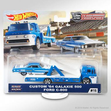 Hot Wheels Team Transport FORD C800 & CUSTOM 1965 FORD GALAXIE 500
