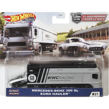 HOT WHEELS TEAM TRANSPORT HOT WHEELS MERCEDES-BENZ 300 SL EURO HAULER