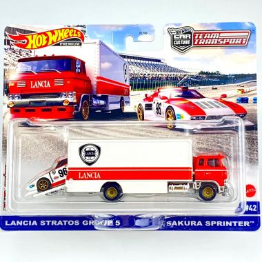 Hot Wheels Premium Team Transport Lancia Stratos & Sakura Sprinter 