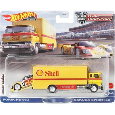 Hot Wheels Premium Team Transport Porsche 962 & Sakura Sprinter