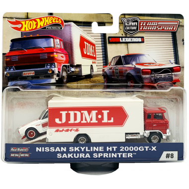 Hot Wheels Car Culture Team Transport Nissan Skyline HT 2000 GTX Sakura Sprinter